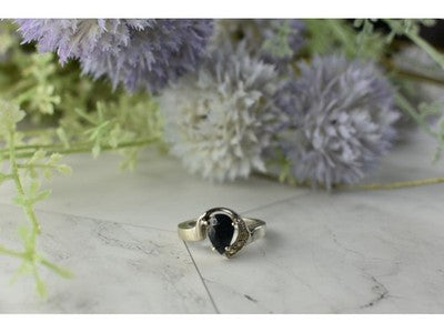 925 Sterling Silver Spinel & Quartz Ring Size 6.5