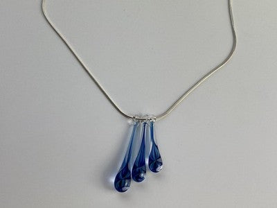 925 Sterling Silver Jewelry Glass Chain With Pendant