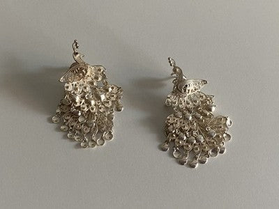 925 Sterling Silver "Peacock" Stud Earrings