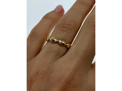 925 Sterling Silver Gold Plated Ring Size 6.5