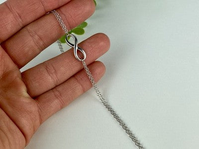 925 Sterling Silver "Infinity" Bracelet 7 in