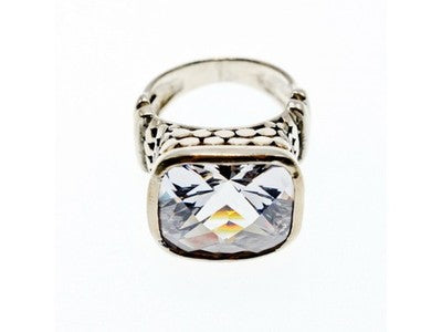 925 Sterling Silver CZ Ring Size 6.5