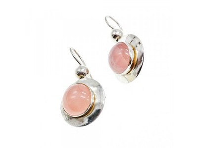 925 Sterling Silver Rose Quartz Earrings