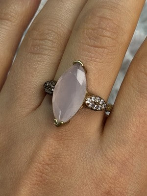 925 Sterling Silver Alpanite & CZ Ring Size 10.5
