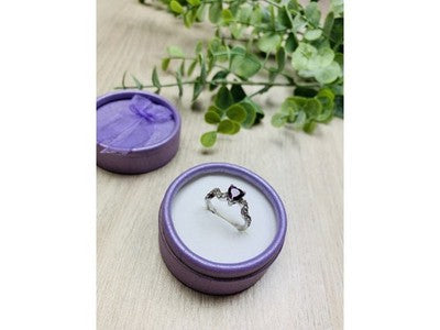925 Sterling Silver CZ "Heart" Ring Size 6.5