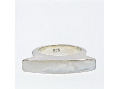 925 Sterling Silver Mother OF Pearl Ring Size 8.5
