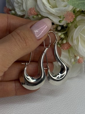 Elegant 925 Sterling Silver Earrings Length 1.90 Inch