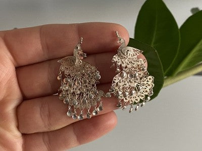 925 Sterling Silver "Peacock" Stud Earrings