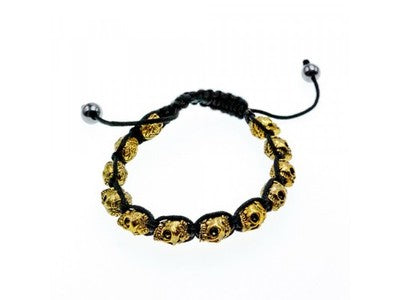 Bracelet Shambhala "Golden Skulls"