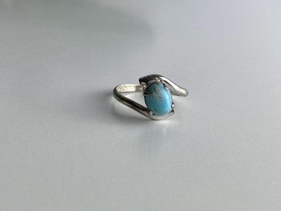 Vintage 925 Sterling Silver Larimar Ring Size 6.5