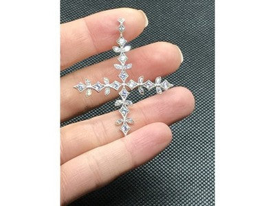 925 Sterling Silver CZ "Snowflake" Pendant