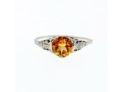 925 Sterling Silver Heliodor Ring Size 11.5