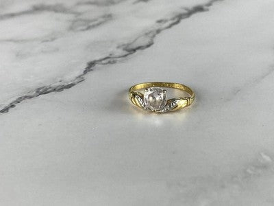 Classic Ring in Gilding (14K ) With CZ Size 7