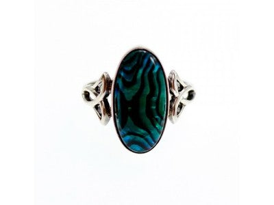 925 Sterling Silver Haliotis Ring Size 5