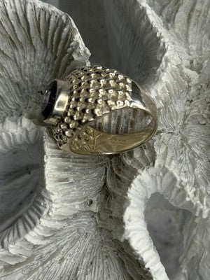 Elegant Design 925 Sterling Silver Amethyst Ring Size 6