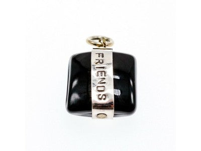 925 Sterling Silver Onyx Friends Pendant