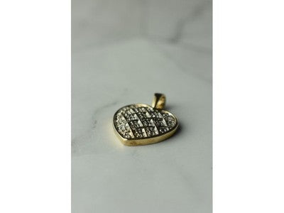 925 Sterling Silver Gold Plated "Heart" Pendant