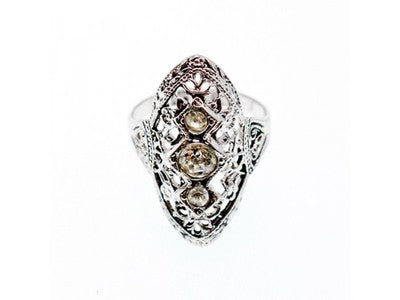 925 Sterling Silver Tourmaline Ring Size 6.5
