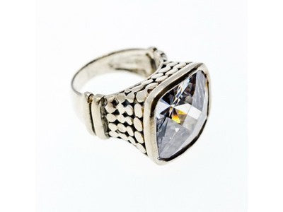 925 Sterling Silver CZ Ring Size 6.5