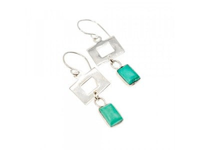 925 Sterling Silver Malachite Earrings