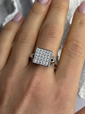 BBJ 925 Sterling Silver Cz Ring Size 10