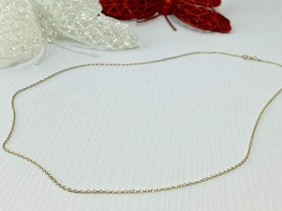925 Sterling Silver Gold Plated Chain Italy 18.5 in