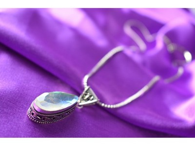 925 Sterling Silver Jewelry Glass Chain with Pendant