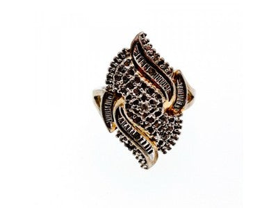 925 Sterling Silver Gold Plated Ring Size 7