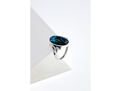 925 Sterling Silver Haliotis Ring Size 5