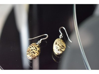 925 Sterling Silver Leopard Jasper Earrings