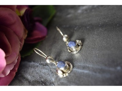 925 Sterling Silver Sodalite Earrings