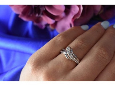 925 Sterling Silver White/Colorless Spinel Ring Size 6.5