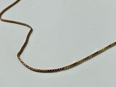 925 Sterling Silver Gold Plated Chain Italy 23.6 In