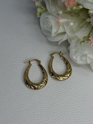 Elegant 925 Sterling Silver Gold Plated Earrings Length 1 Inch
