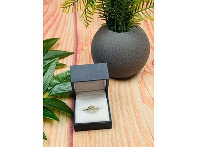 925 Sterling Silver CZ "Crown" Ring Size 6.5