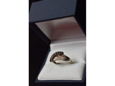 925 Sterling Silver Sapphires Ring Size 6.5