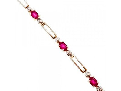 925 Sterling Silver Gold Plated Topaz Bracelet