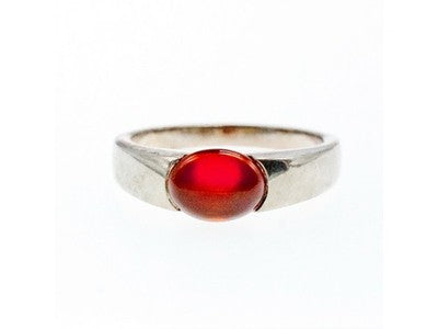Vintage 925 Sterling Silver Agate Ring Size 7.25