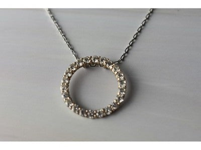 925 Sterling Silver CZ Chain With Pendant