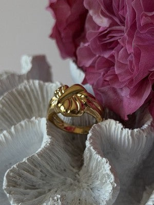 925 Sterling Silver Gold Plated Ring Size 7