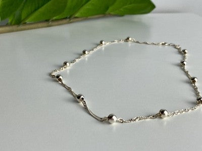 925 Sterling Silver Necklace Italy 17.7 In