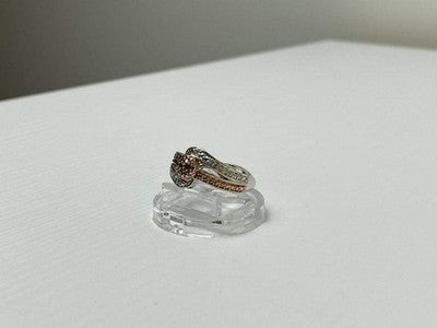 925 Sterling Silver Heliodor & White Beryl/Goshenite Ring Size 7