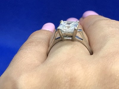925 Sterling Silver CZ Ring Size 7
