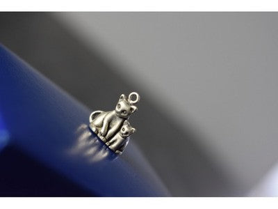 925 Sterling Silver Cats Pendant