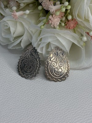 Vintage 925 Sterling Silver Earrings Length 0.95 Inch