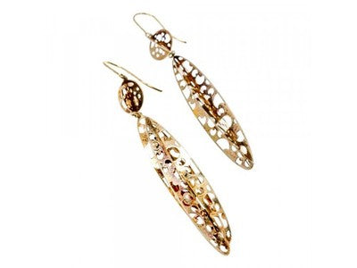 Milor 925 Sterling Silver Gold Plated (14K) Earrings Italy