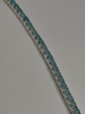 925 Sterling Silver Blue Moonstone Bracelet Length Min 7.5 Inch Max 8.5 Inch