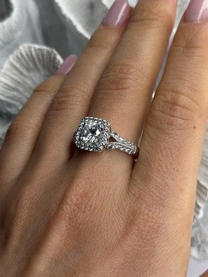 Shiny 925 Sterling Silver Cz Ring Size 10