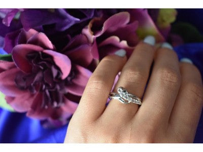 925 Sterling Silver White/Colorless Spinel Ring Size 6.5