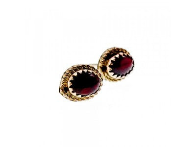 925 Sterling Silver Agate Stud Earrings